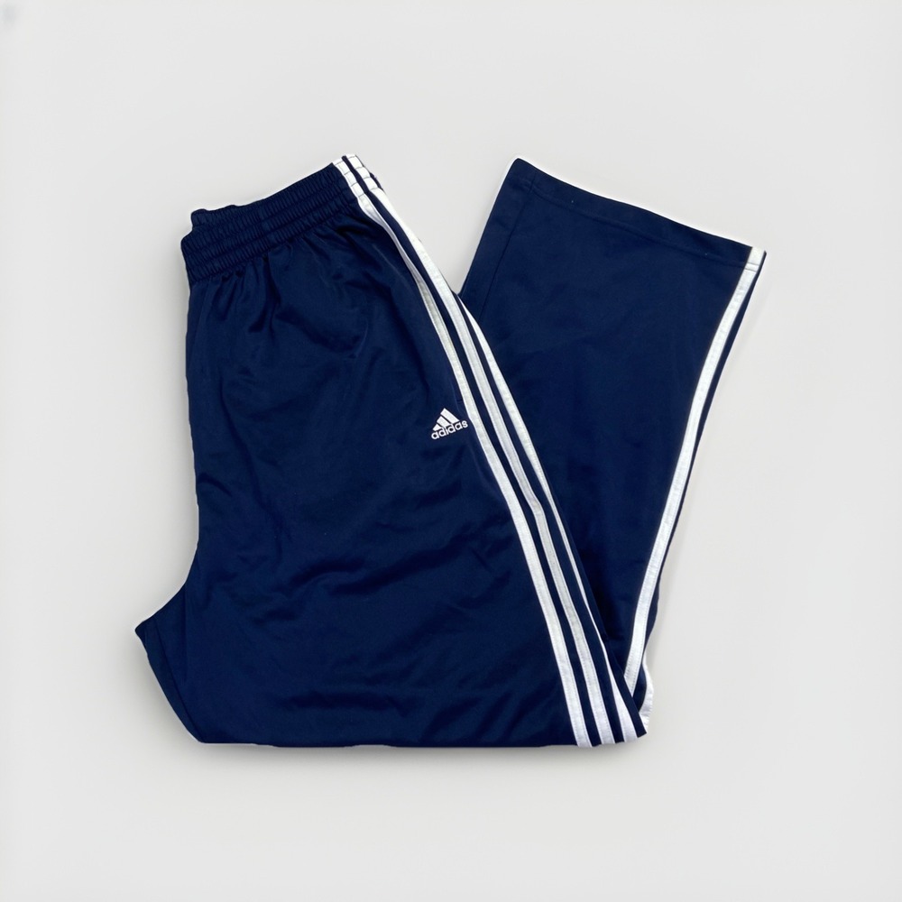 Vintage Adidas Track Pants Mens L Blue Suit 90s Y2K Retro Wide Leg